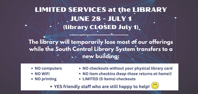Details about limited services during SCLS move