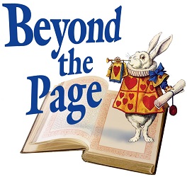 Rabbit on book Beyond the Page logo